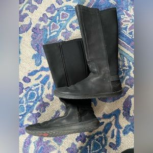 Vivobarefoot Rider Black Leather Barefoot Boots 39